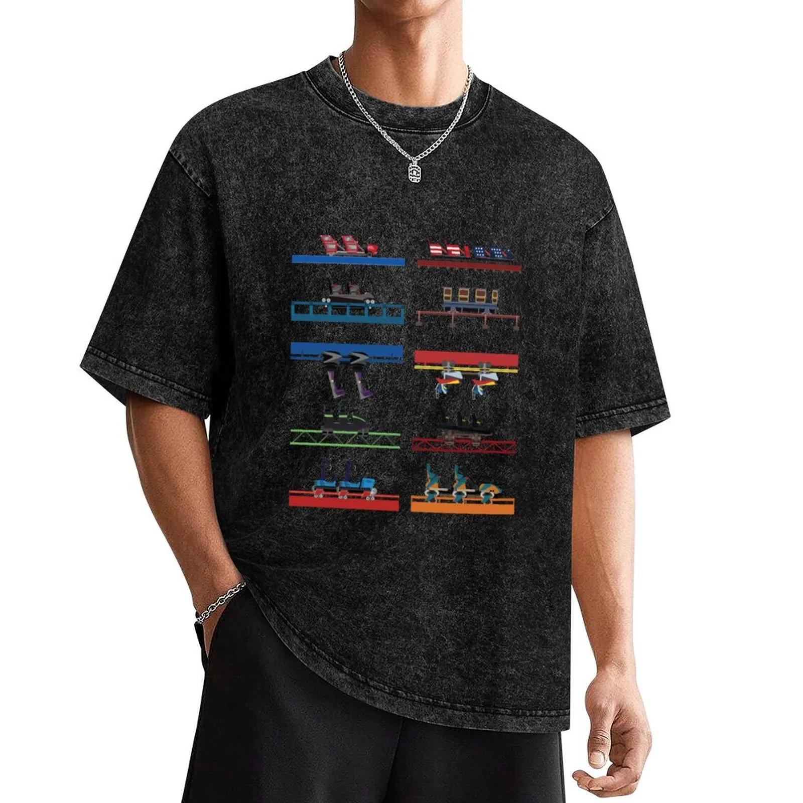 

Six Flags Over Georgia Coaster Cars Design T-Shirt topping luxury t-shirt t shirts for men graphic