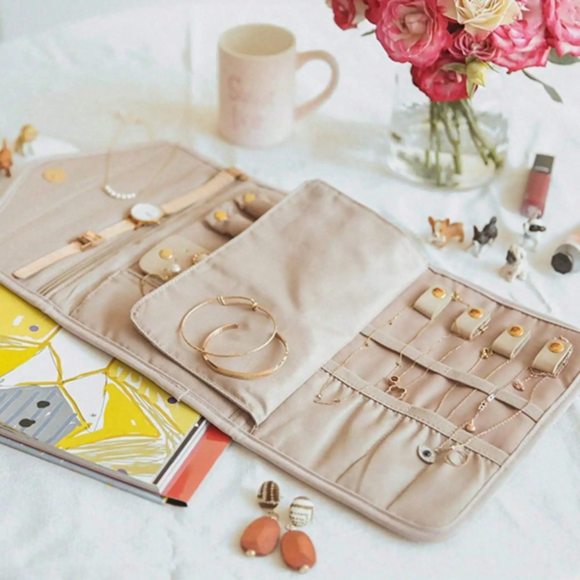 Jewelry Storage Organizer, Handy Portable Waterproof Bag, Gathers Earrings Necklaces Rings Together, Versatile For Travel Use And Birthday Present