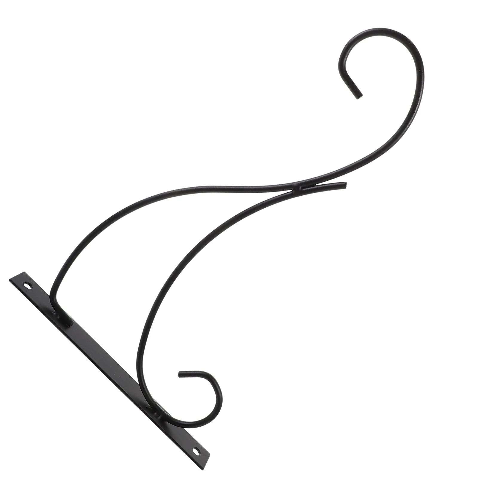 

9 Inch Semi Circle Wall Mount Planter Hook Black Outdoor Garden Decor Plant Hanger Flower Pot Bracket Hanging Basket Bracket