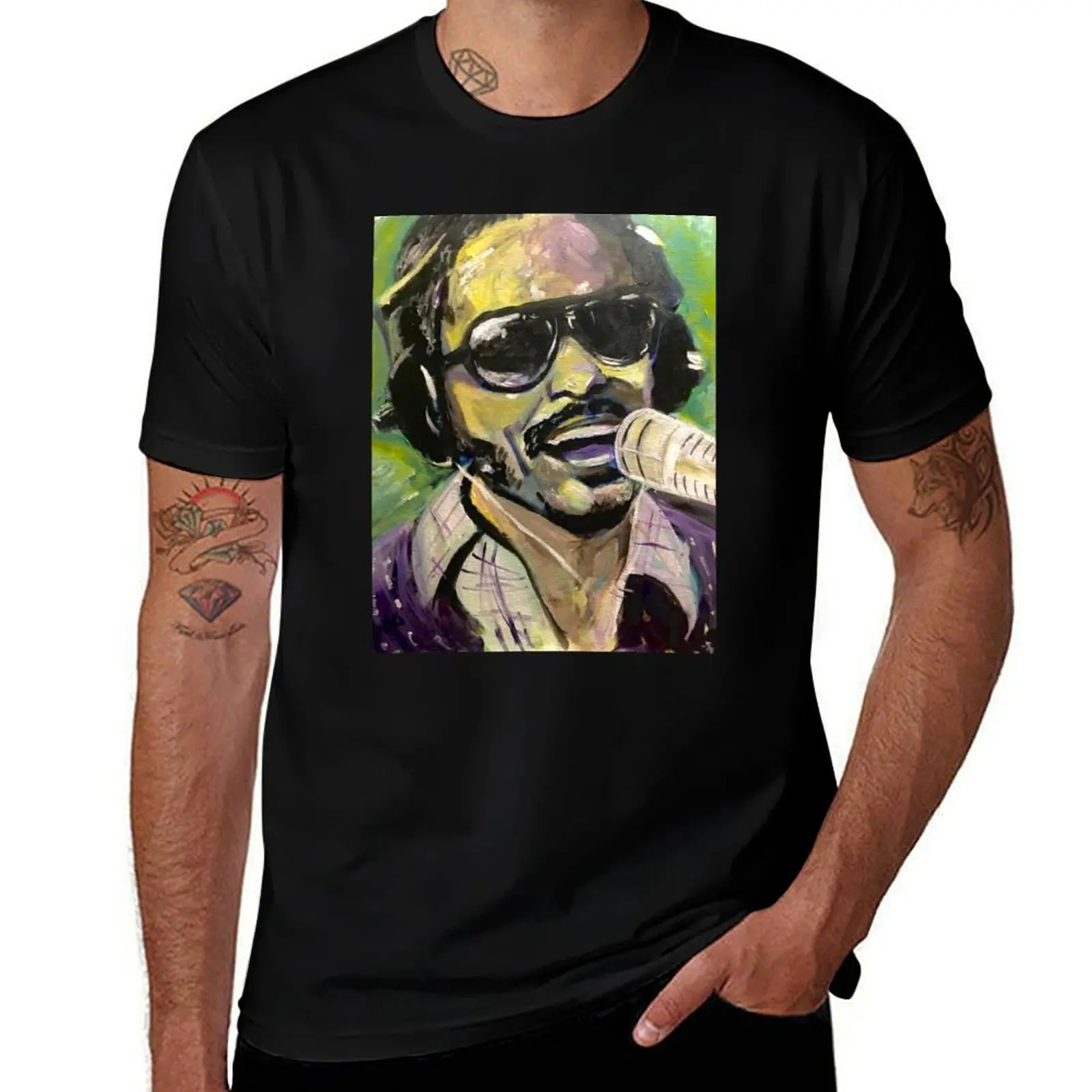 

Stevie Wonder T-Shirt t shirts for man cotton funny cotton t shirt man t shirt man plain T-shirt