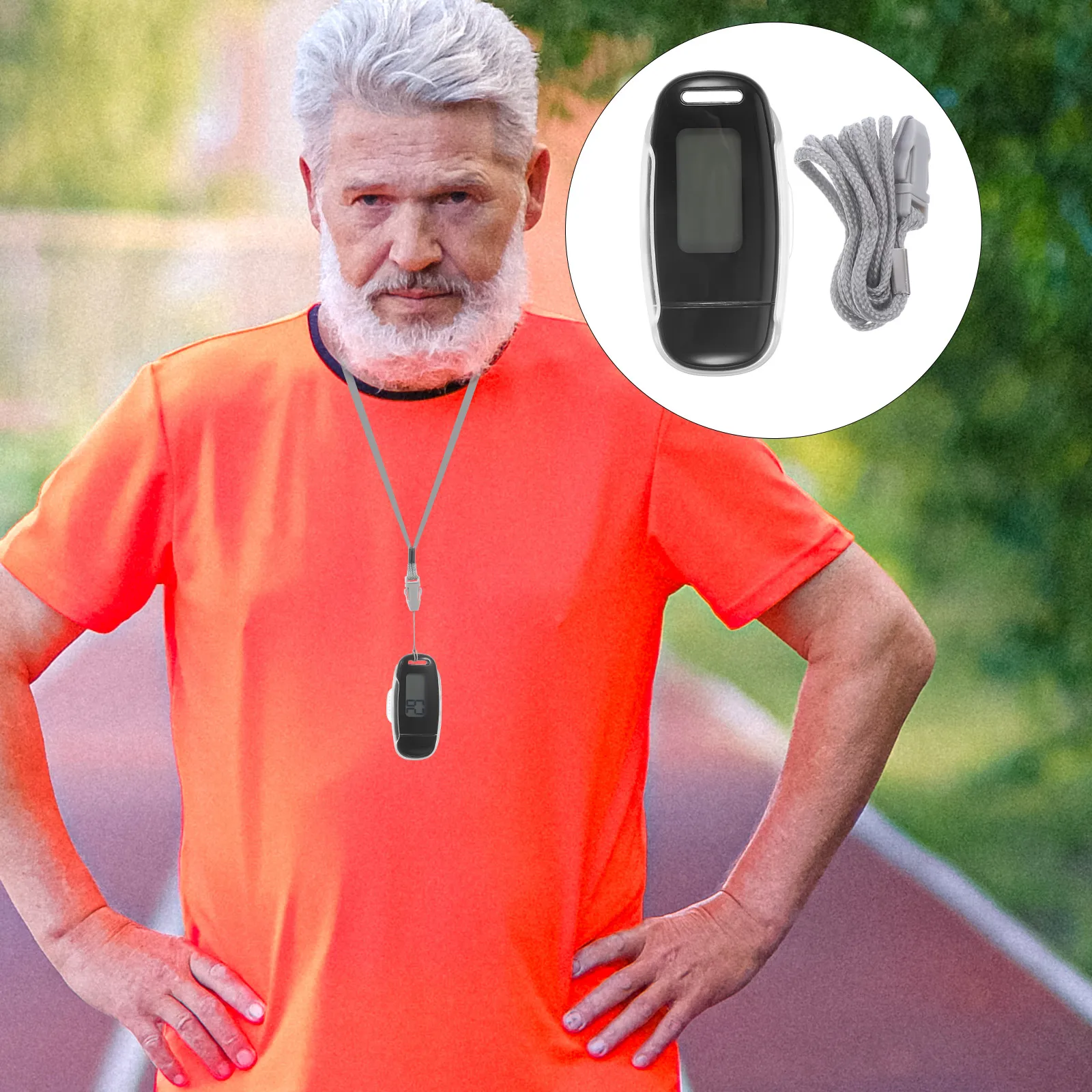 3D Pedometer Black USB Rechargeable Walking Counter Outdoor Fitness Large Display Mini Professional Portable