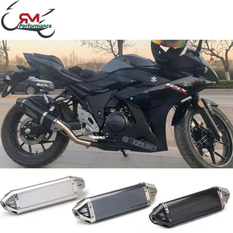 High Quality Stainless Steel Motorcycle Exhaust 310mm 370mm 570mm for 150cc 250cc 300cc 600cc Motorcycle Exhaust