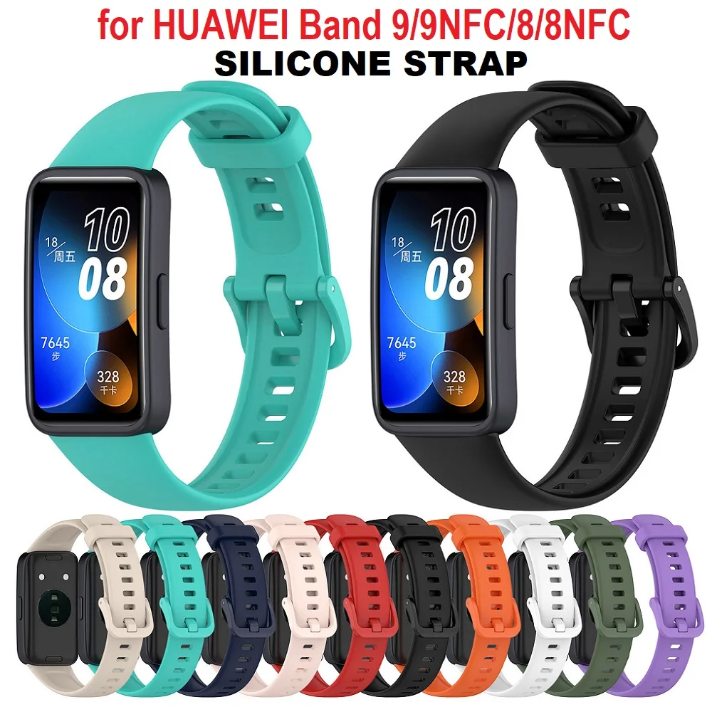 30PCS Watch Strap for Huawei Band 9 NFC / 8/8NFC Smart Wristband Bracelet Silicone Watchband Replacement Accessories