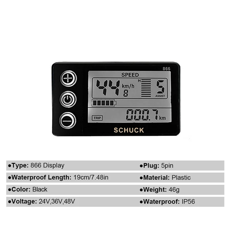 

Прямая поставка-E-Bike светодиодный дисплей для Bafang BBS01/BB02/BBSHD Bafang Mid Motor с 5-контактной гнездовой вилкой для электрического велосипеда