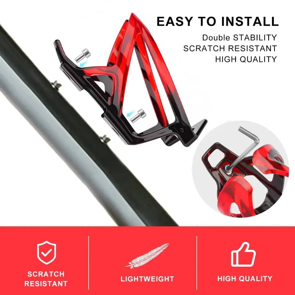 WEST BIKING Bicycle Water Bottle Cage Colorful Gradient Cycling Bottle Holder Ultralight MTB Road Bike Water Bottle Bracket