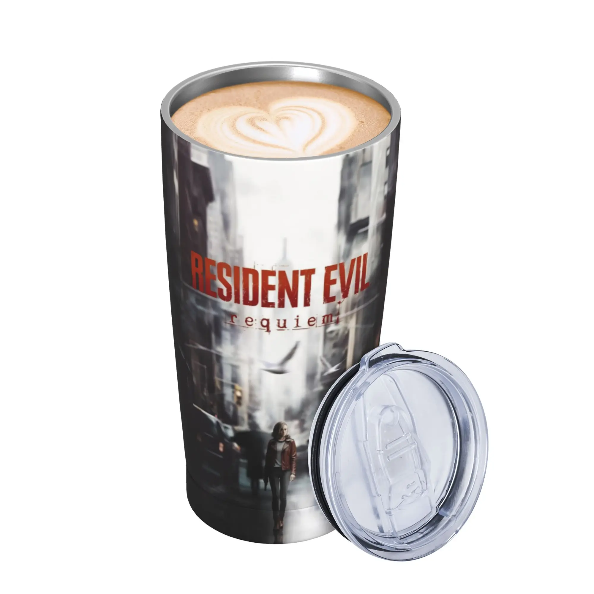 Residents Evils 9  Tumbler Vacuum Insulated Games Coffee Cups with Lid Straw Car Mugs Spill Proof 20oz
