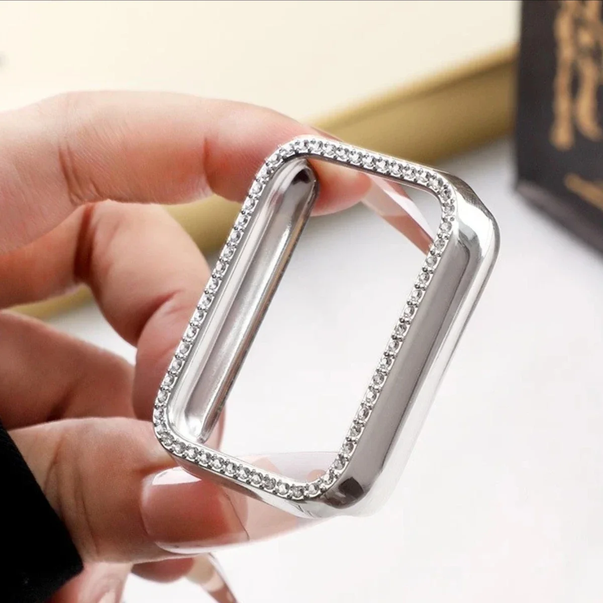 Bling Diamond Case for Xiaomi Mi Band 8 Pro / 9 Pro, Crystal Shining Rhinestone PC Protective Frame (No Screen Protector).