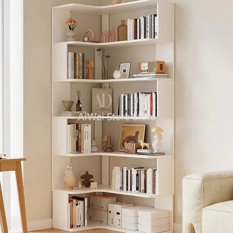 Book Shelf Wall Corner Bookcase Luxury Bookshelf Shelves Mainstays Magazine Living Room Display Magazine Racks Nordic Furniture