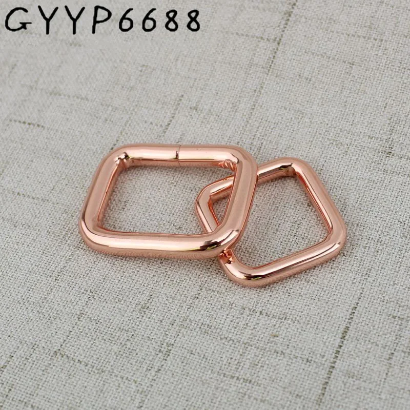 20mm 26mm Rose Gold High Quality Square Metal Buckle Bags 10-30-100pcs 5 Color Inside Square Non Welded Buckles Making Connector