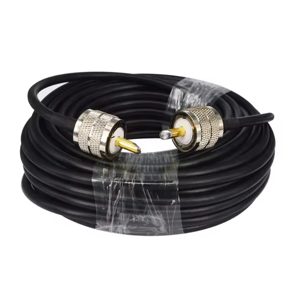 

10M PL259 50-5 Coaxial Cable, UHF Male to UHF Male Cable for Antenna, CB Radio, Ham Radio, Diamonds Antenna, Scanner Discone