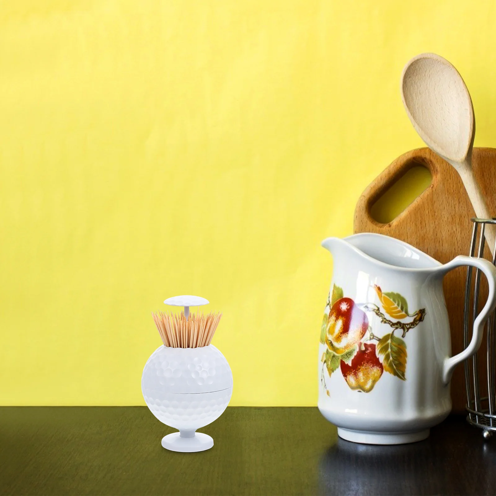 

Press Type Toothpick Box Plastic Toothpick Holder for Kitchen Restaurant Home Use Dispenser Storage Container Tooth Pick