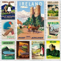 Ireland Vintage Travel Poster Dublin Glengarriff Killarney Poster And Prints Canvas Painting Wall Art Pictures Home Room Decor