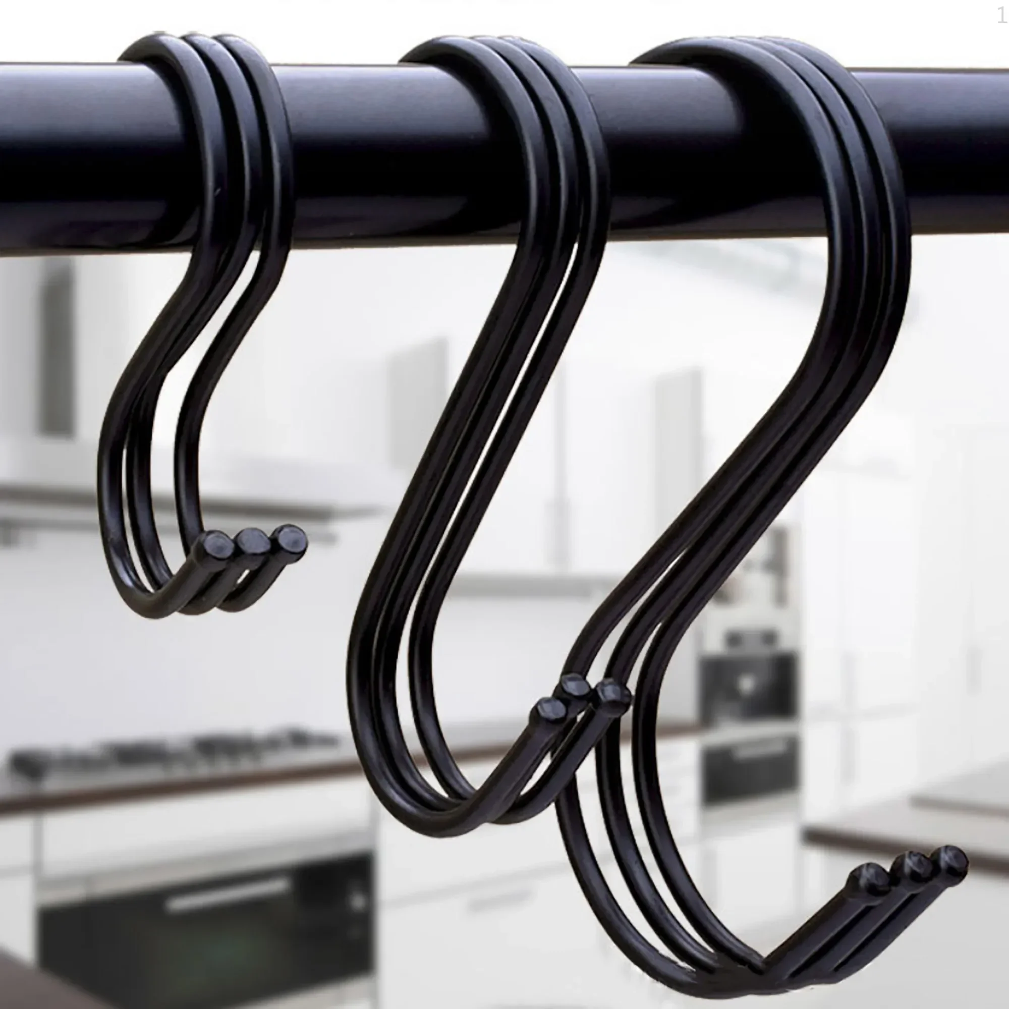 2pcs Kitchen Hooks Hanging Metal Hook Black/silver Stainless Steel Closet Organizer Handbag Holder Useful Kitchen Tools