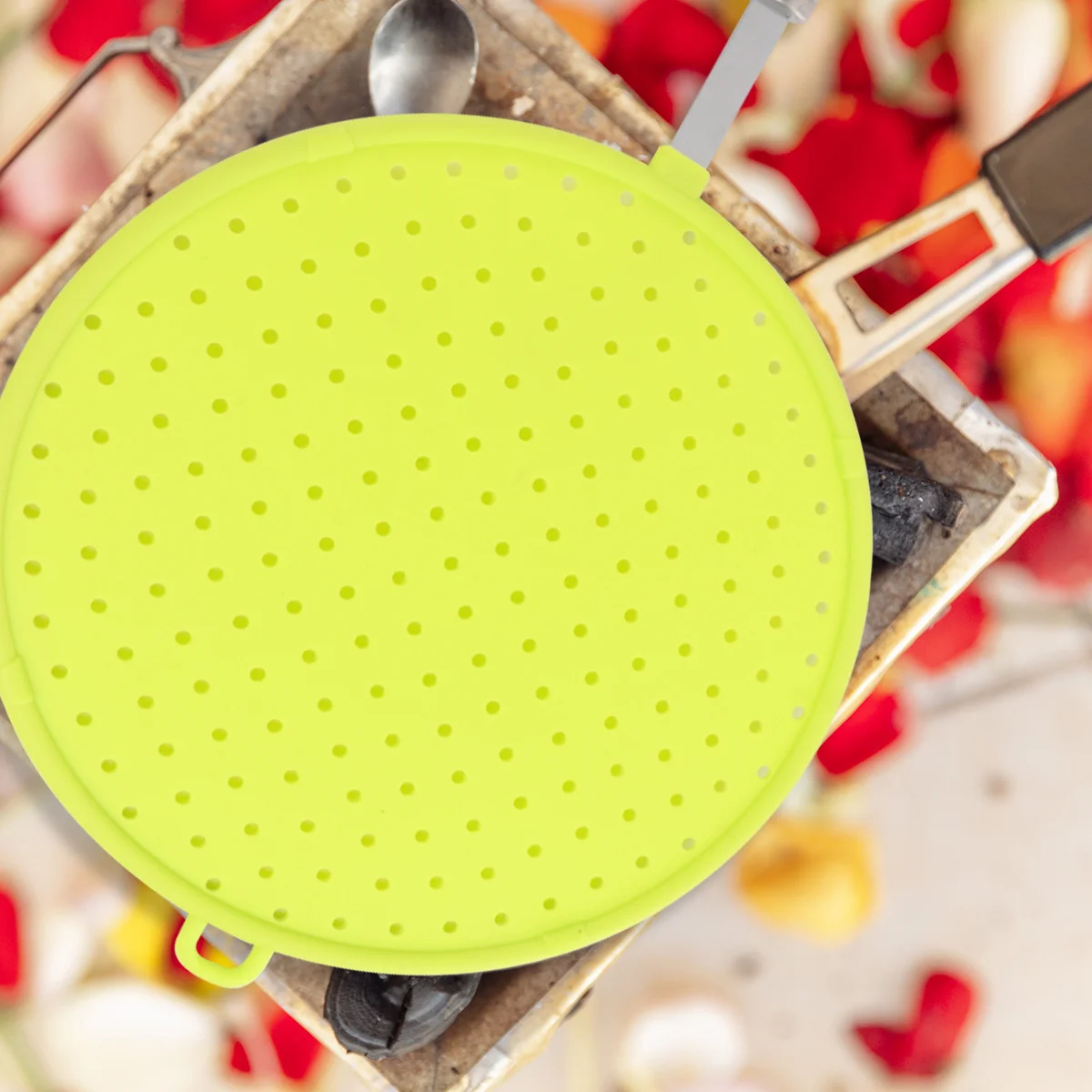 

Anti Oil Splashing Lid Cover Silicone Pot Safeguard Anti Spill Lid Cover Pot Pan Lid Cooking Tools for Kitchen Cafe Restaurant (