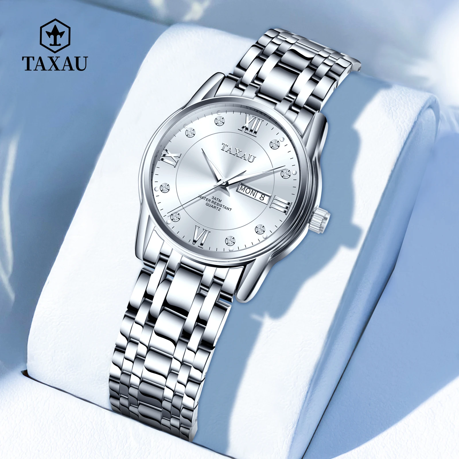 TAXAU New Best Selling Trend Women Watches Waterproof Luminous Stainless Steel Quartz Watch Women Elegant Fashion Ladies Watch