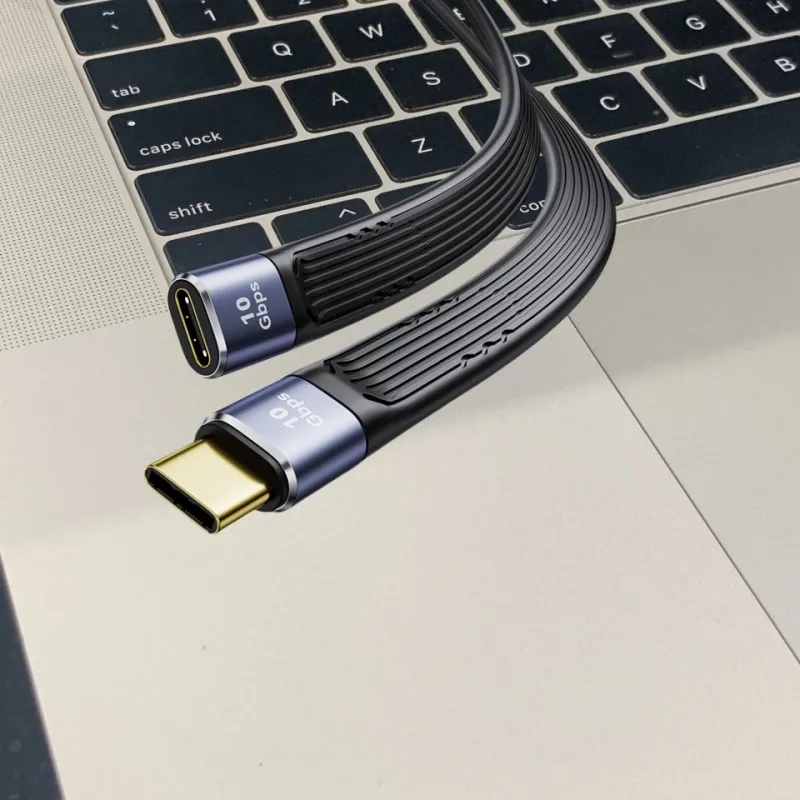 2PCS 10Gbps USB Type C 3.1 Overdracht Datakabel 4K 60Hz Scherm Projectie Man-vrouw Verlengkabel