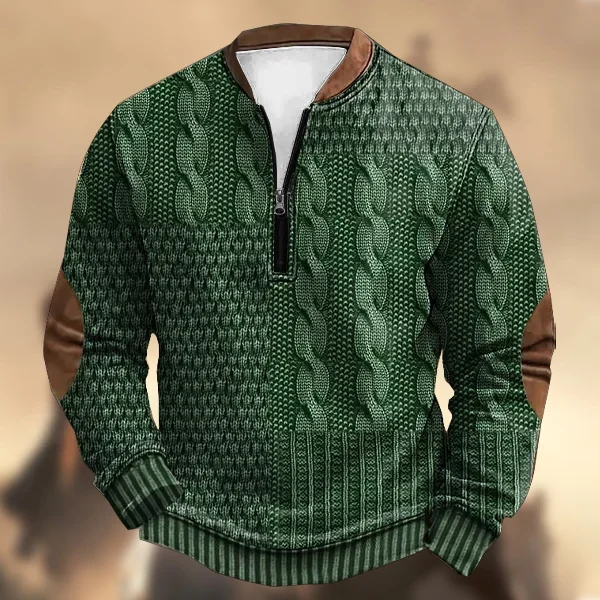 

2024, новый осенний свитер с имитацией свитера, мужской пуловер с полумолнией, толстовка