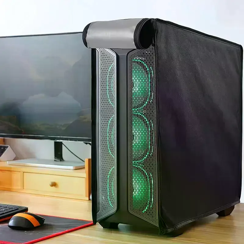 Computer Case Dust Cover, Main Unit Protective Sleeve, Waterproof, With Zipper Fits Mid-Tower And Full-Tower Case Sizes Desktop