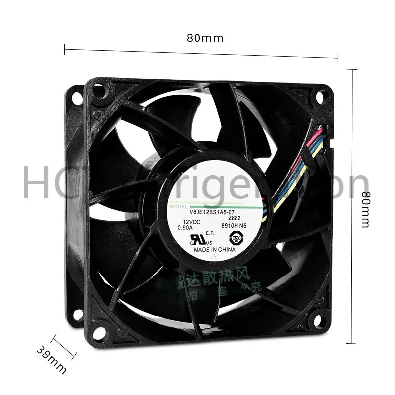 NEW Original V80E12BS1A5-07 12V DC 0.90A Server cooling fan 8CM