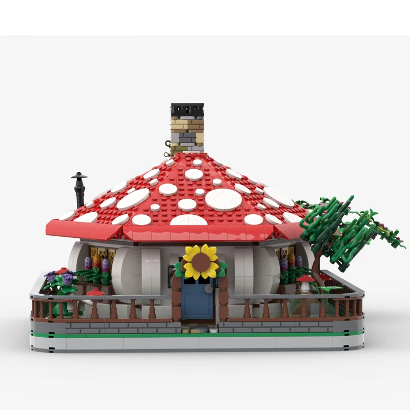 2106 pz MOC Fantasy Architettura Fungo Casa Stile di Fiaba Design FAI DA TE Modello Building Blocks Giocattoli Di Compleanno Regalo
