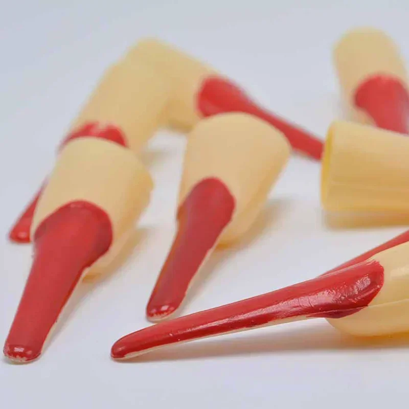 10pcs Halloween Prop Black Red Witch Ghost Holiday Party Decora Zombie Fake Long Fingers Witch Nail Set Cover