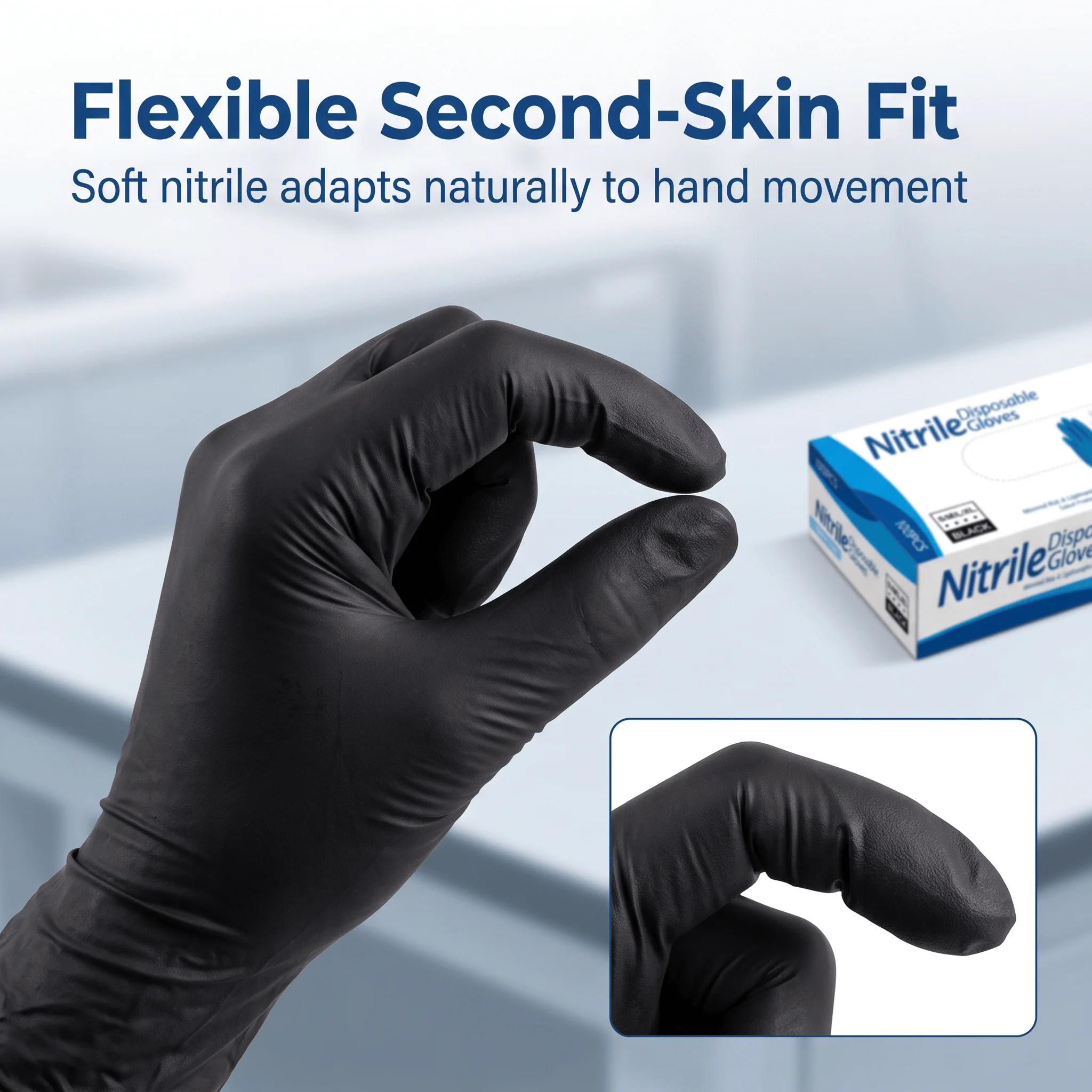 Black Disposable Pure Nitrile  - Latex Disposable Glove review and price
