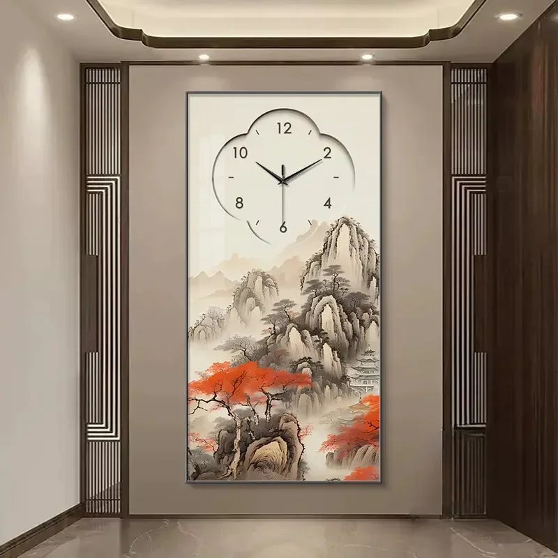 decorative painting luminous mural decorations decorating interior room decoration wall clock home decor items Clocks Entrance