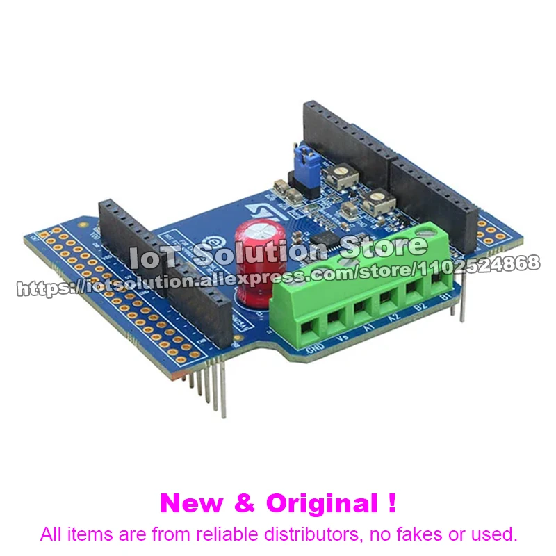 X-NUCLEO-IHM15A1 Dual brush DC motor driver expansion board based on STSPIN840 for STM32 Nucleo