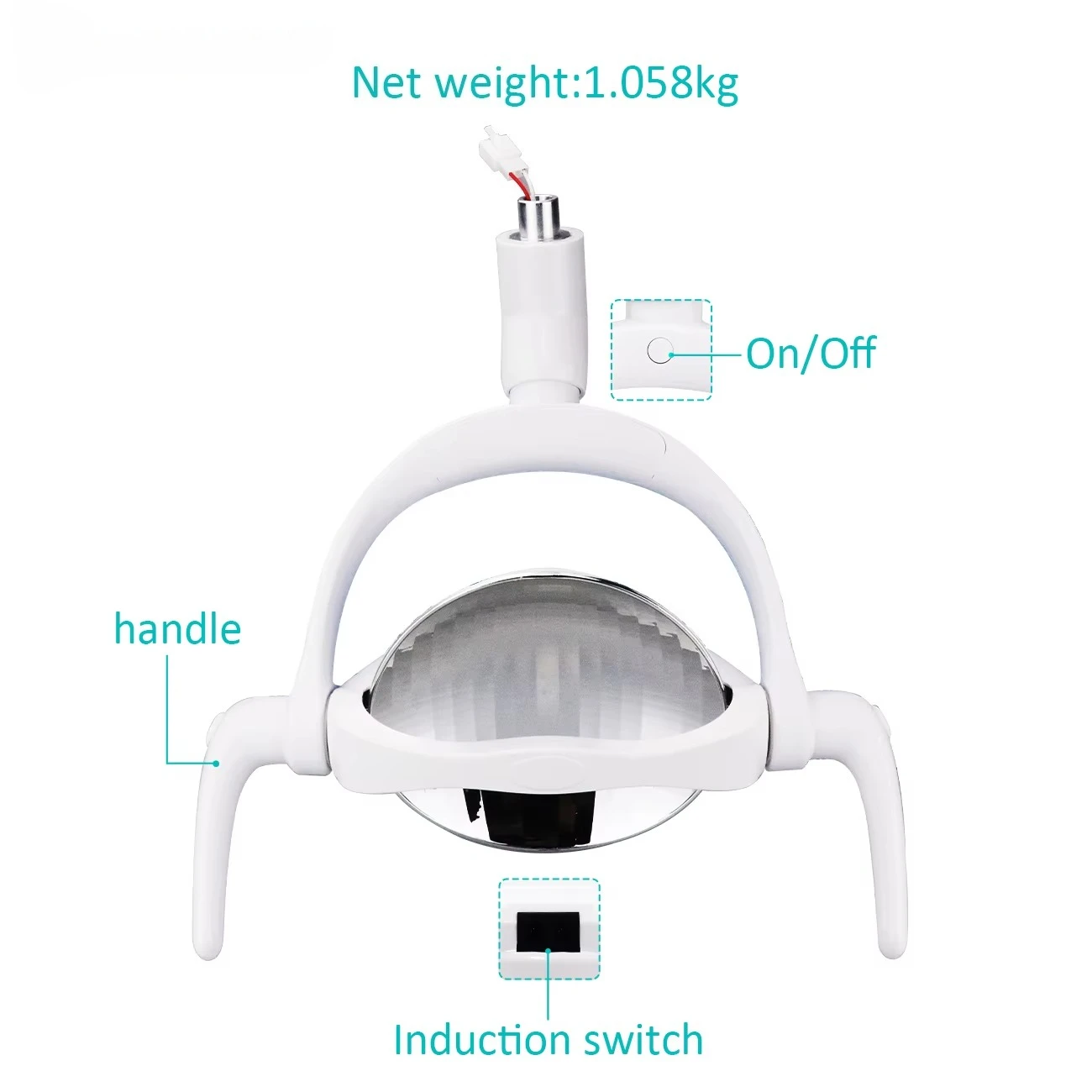 6W Dental Induction Lantern Reflector Lamp LED Oral Operation Light for Dental Unit Chair Clinical Oral Care Dental Equipment