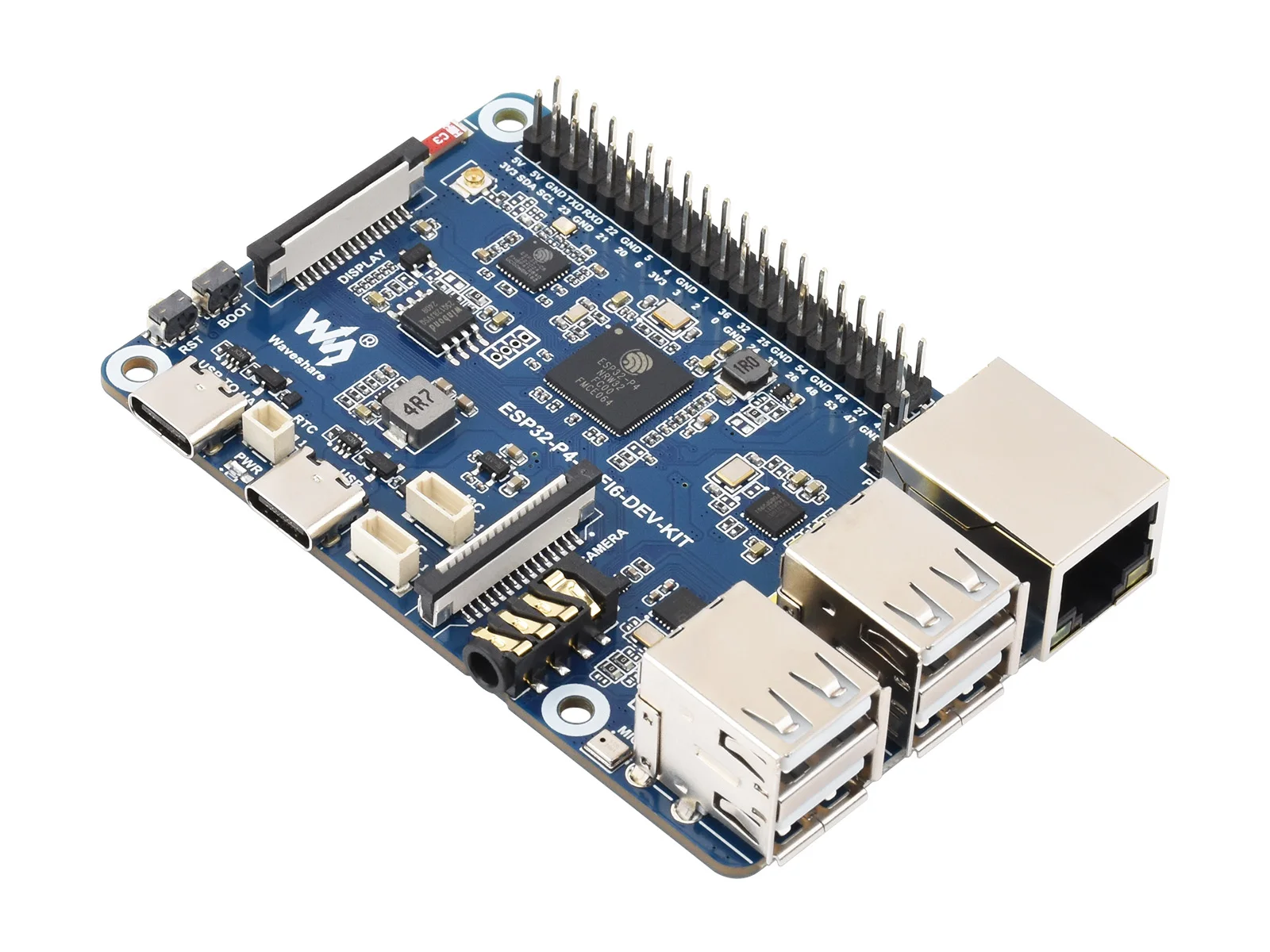 Waveshare ESP32-P4-WIFI6-DEV-KIT High-Performance Development Board, Based On ESP32-P4 and ESP32-C6,Supports Wi-Fi 6 Bluetooth 5