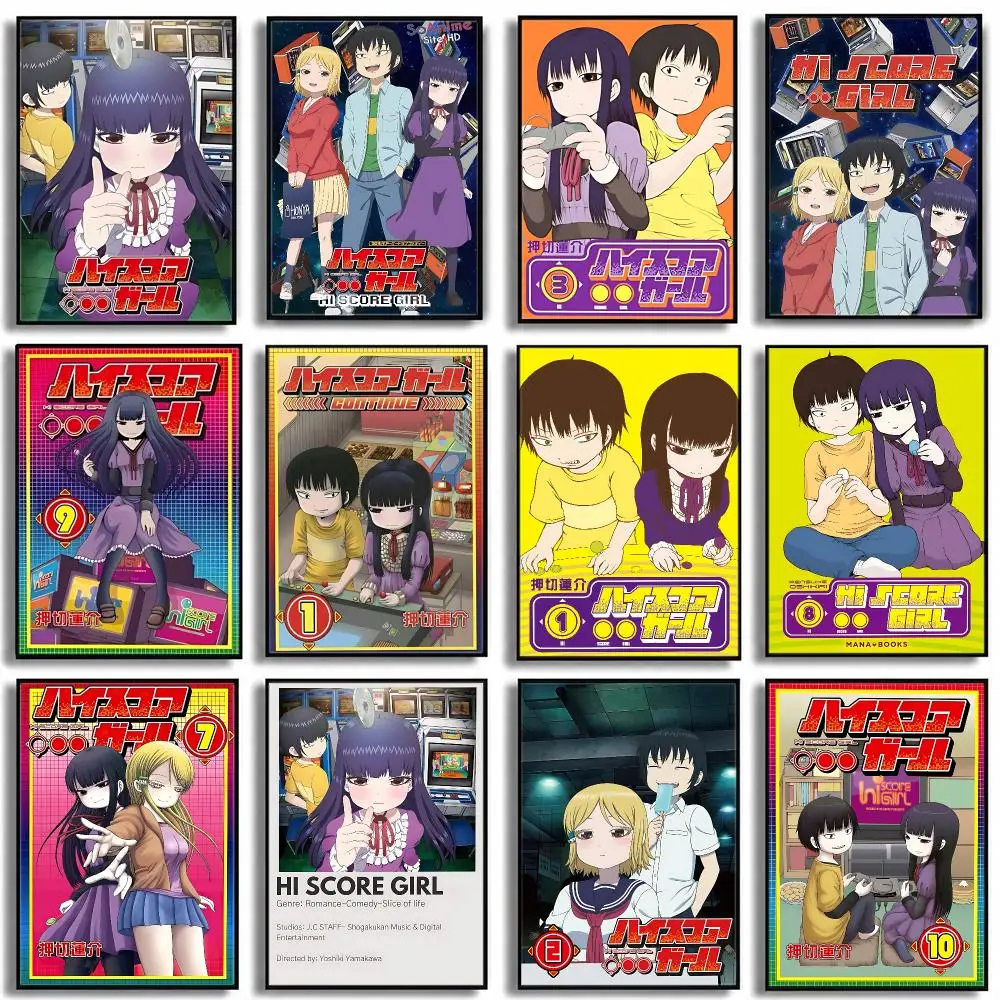 anime Hi Score Girl Poster HD Poster High End Luxury Home Decor for Living Room Bedroom Corridor and Gift Giving
