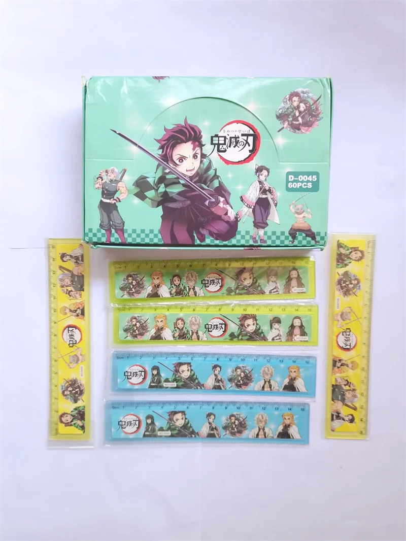 

3 шт./лот Kawaii Demon Slayer линейка 15 см измерительные прямые линейки инструмент для рисования рекламные канцелярские принадлежности подарок школьные принадлежности