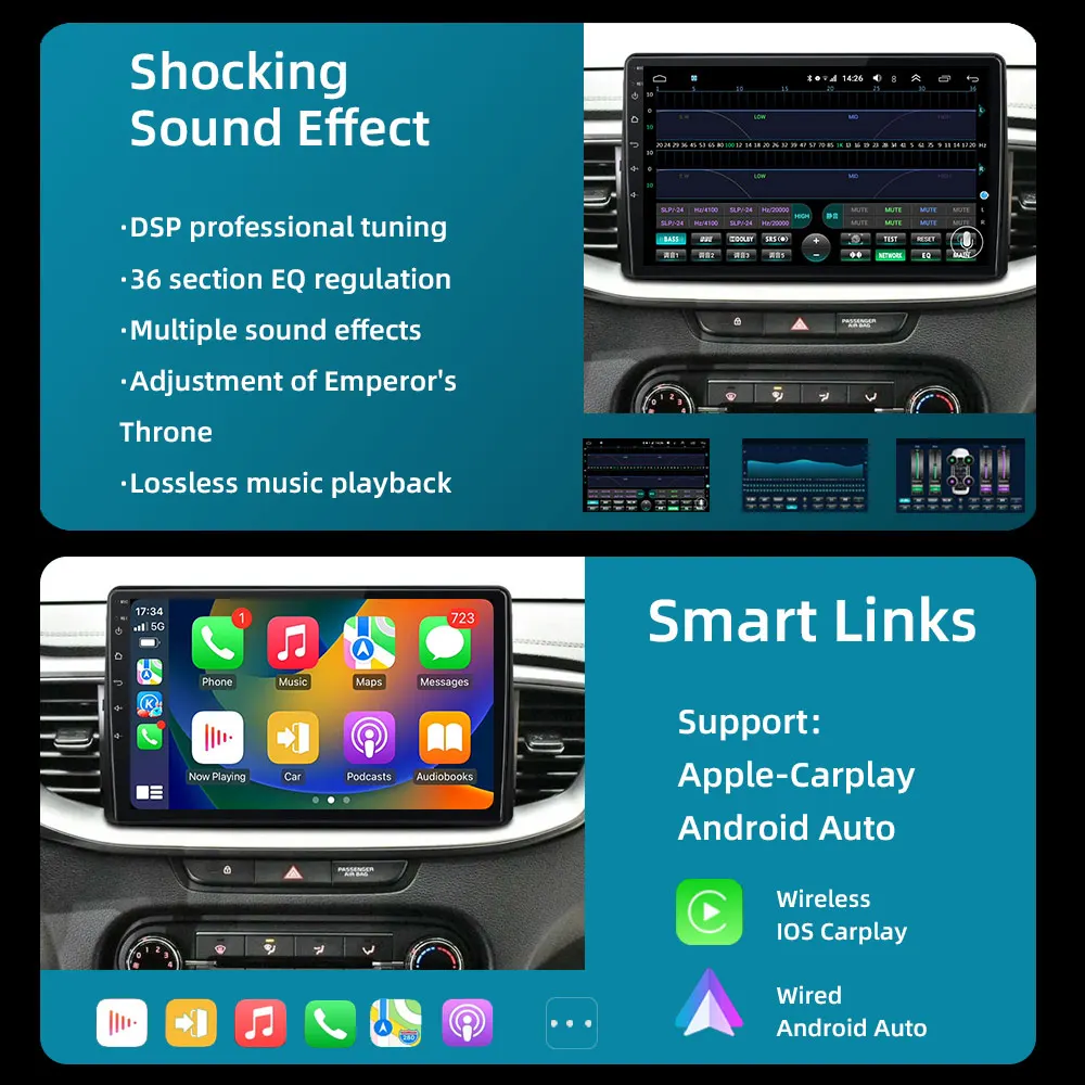 Android 12 WIFI+4G Carplay Auto Car Radio For Kia Ceed 3 CD 2018-2022 Multimedia Video Player Navigation Stereo DSP GPS No 2din