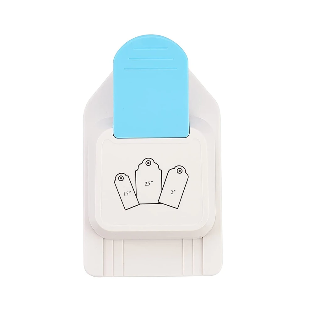 

ABNC-Tag Punch Gift Tag Puncher 3 in 1 Paper Craft Tag Punch Tag Shape Lever Action Craft Punch for Paper Crafting Round