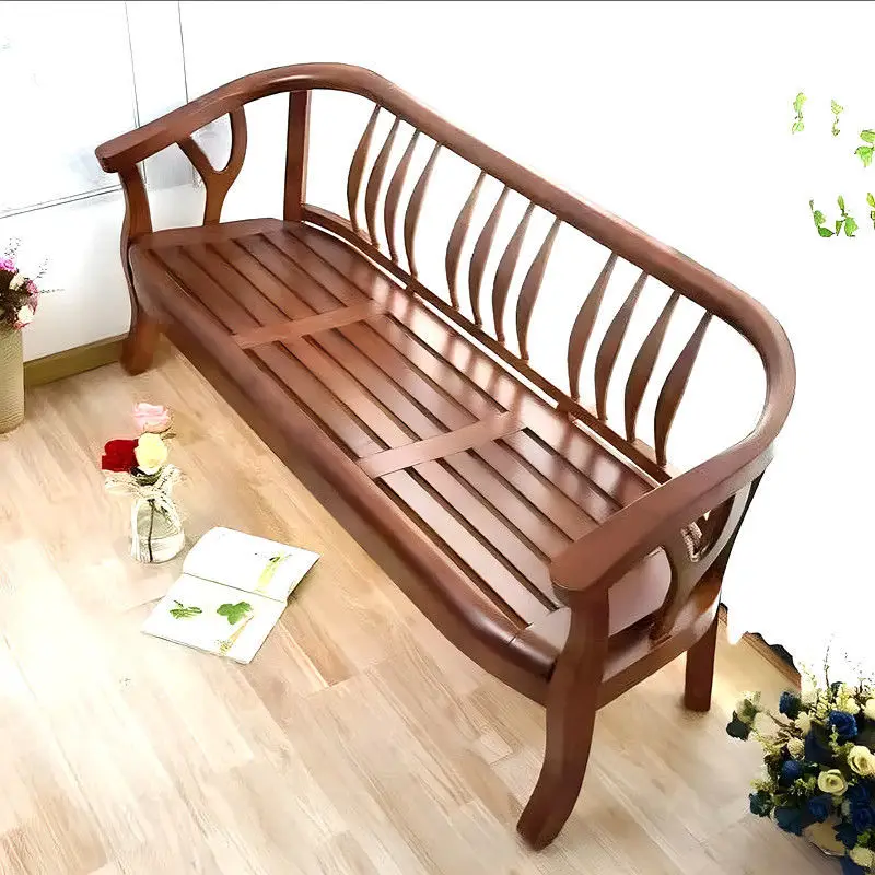 DSA solid wood double chair living room small apartment oak chair balcony leisure homestay single chair