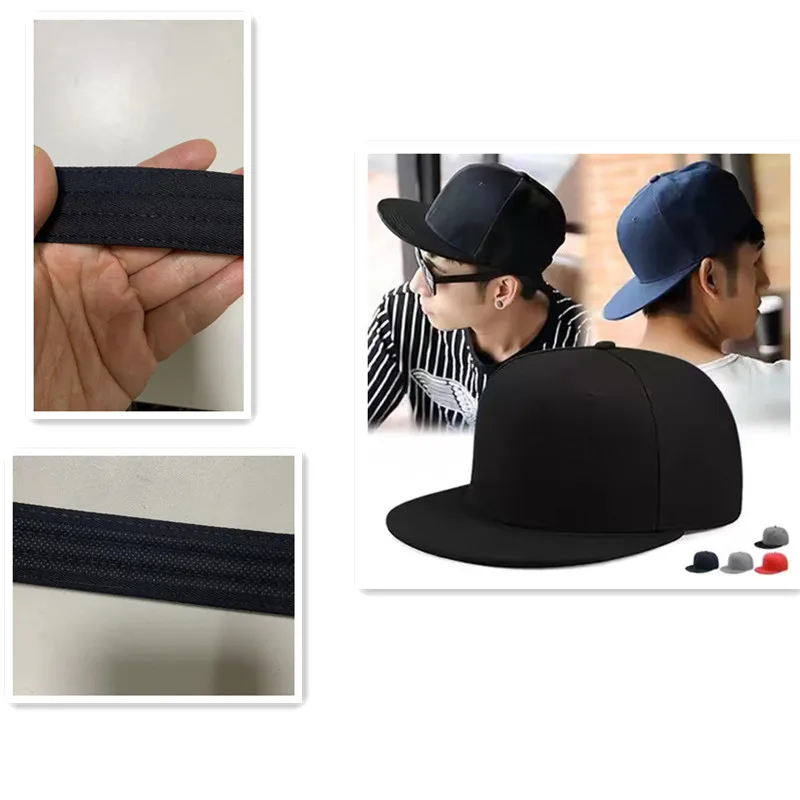 Cap four lines Sweatband 60M Hat Accessories Pure Cotton Sweatband Tape for Baseball Caps Hat