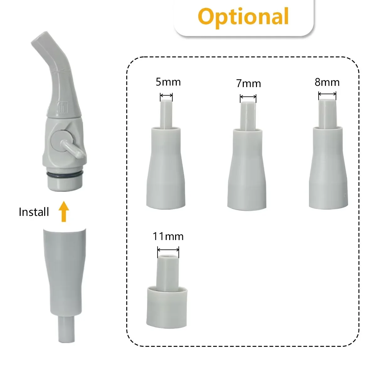 Universal Dental Weak Suction Handle - Autoclavable Saliva Swivel Sucker Parts Tips FIT DURR