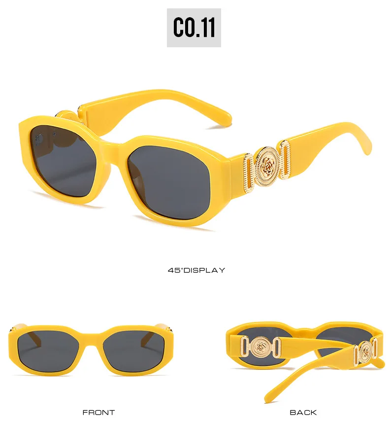 Marke Kleine Sonnenbrille Frauen Designer Blume Sonnenbrille Polygonale Fashoinable Damen Shades Beliebte Geeignet – Detail 16