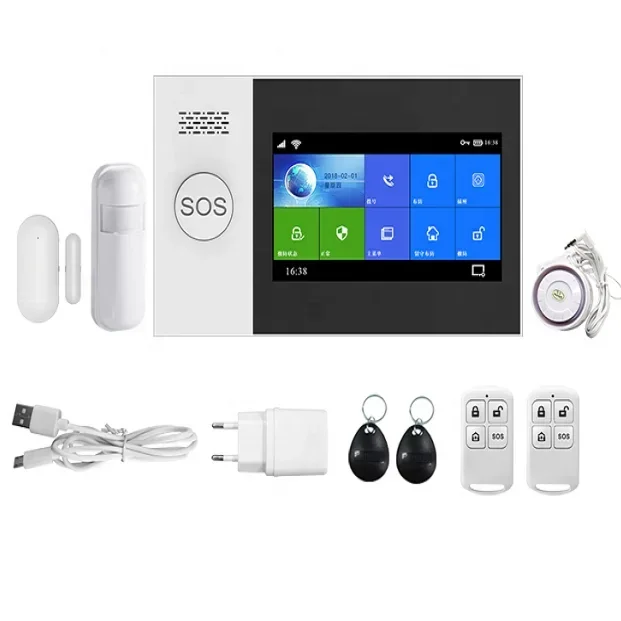 

Cheap Price Tuya Smart Wireless Wifi Intelligent Burglar GSM Alarm System With 5 Groups Of Telephone Alarm HF-WG107