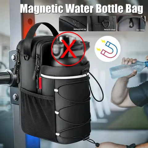 New Magnetic Water Bottle Pouch Bag Gym-specific Water Cup Holder With Strong Magnet For Outdoor Sports Cup Holder Crossbody Bag
