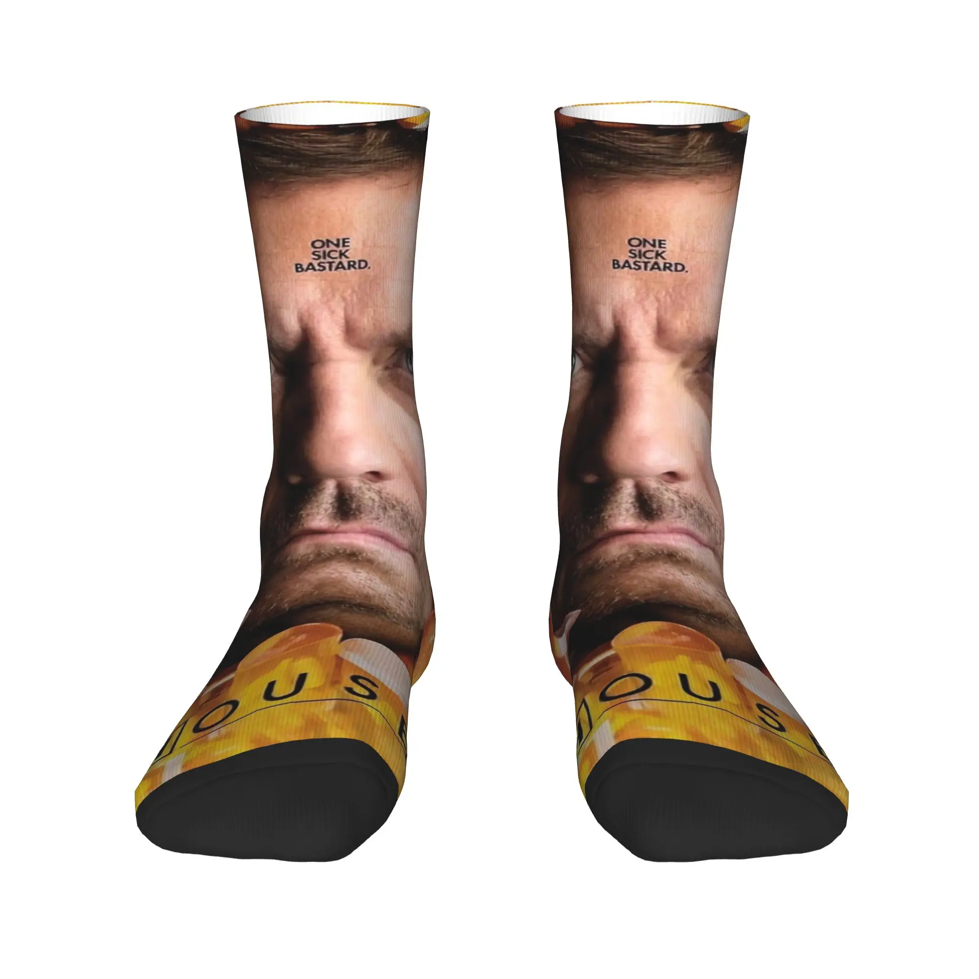 Dr House Socks  Funny Stockings Unisex Men High Quality Running Sports Socks Autumn Graphic Anti Skid Socks