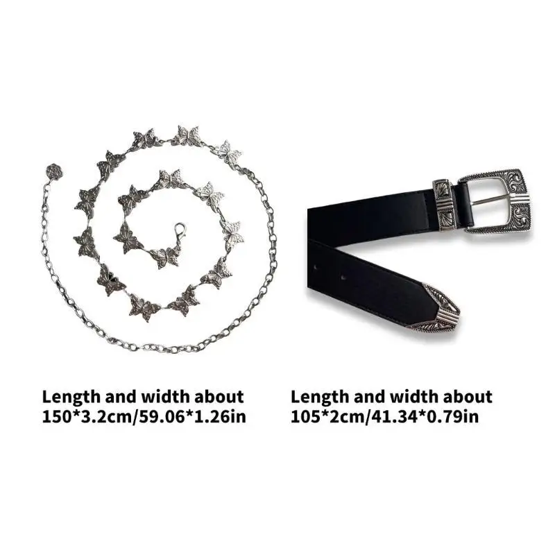 حزام جلدي عصري للسيدات A52E، حزام خصر جلدي متعدد الاستخدامات، حزام نسائي حديث