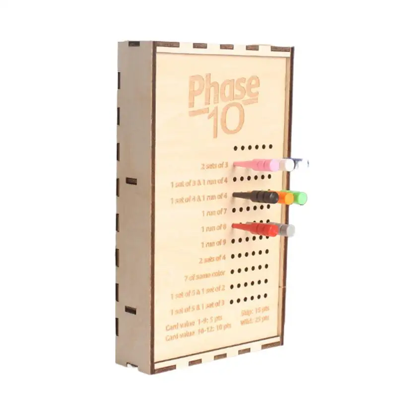 

Phase 10 Card Game Wooded Phase Ten Card Game Decks Accessories For Boys Girls Youth Teens Adults Backpack Night Party Family