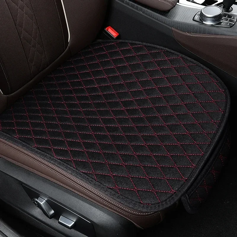 

Linen Embroidered Car Seat Cover - Universal Car Seat Cushion Non-slip Breathable Seat Cushion Front Auto Interior Accessories