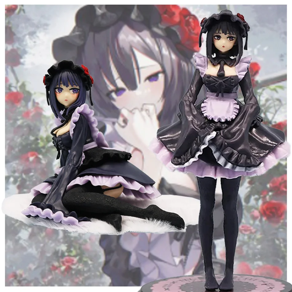 Meu vestido querido anime figura preto empregada roupa kitagawa marin figura de ação shizuku kuroe estatueta coleção modelo brinquedo