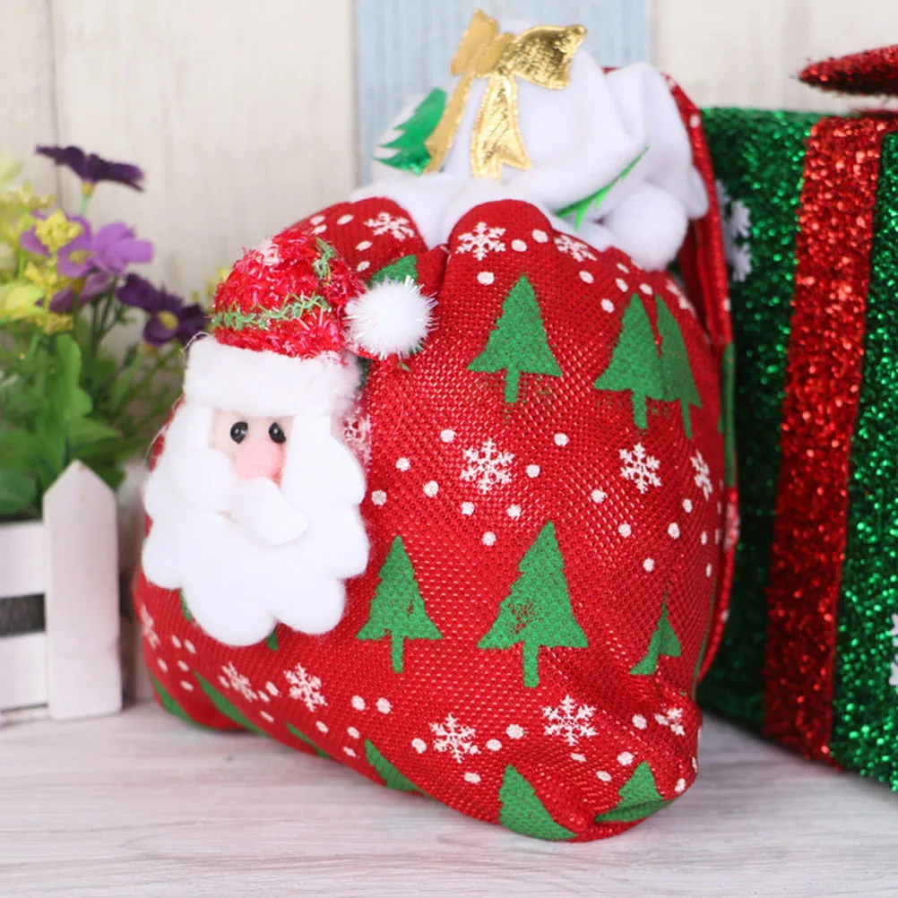 

3 PCS Gift Bag Wrapping Bags for Presents Christmas Candy Pouch Goodie Party Sweets Handbag