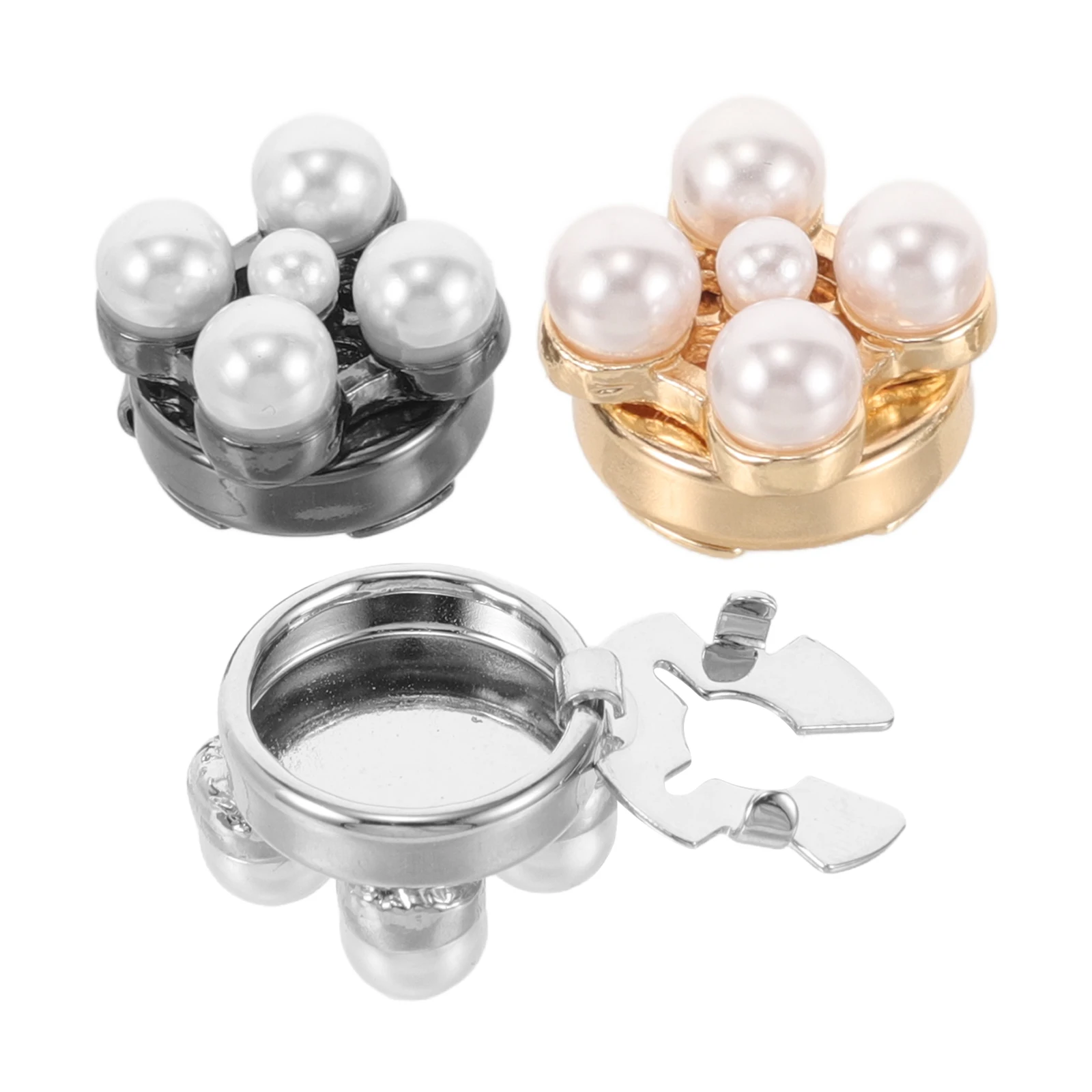 

3 Pcs Accessories Flower Cufflink Shirt Button Box Man Zinc Alloy Business Cufflinks