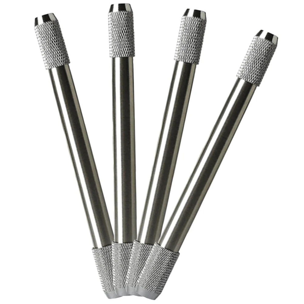 

4 Pcs Wear-resistant Pencil Extender Artist Holder Metal Crayon Lengthen Easy-to-use Extension