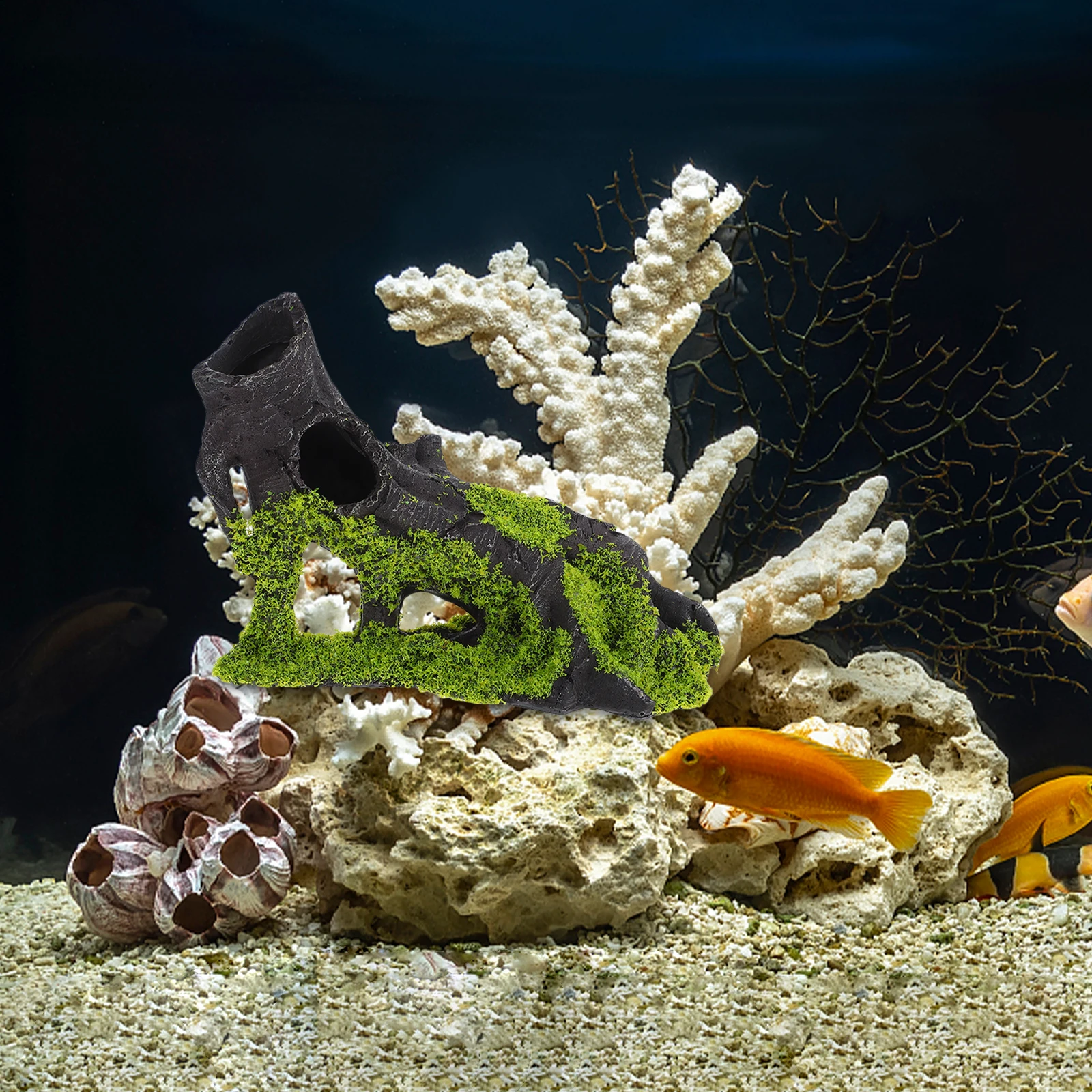 

Realistic Resin Tree Stump Aquarium Decor Fish Tank Ornament Shrimp Hideout Betta Cave Accessories Landscape Root Decoration