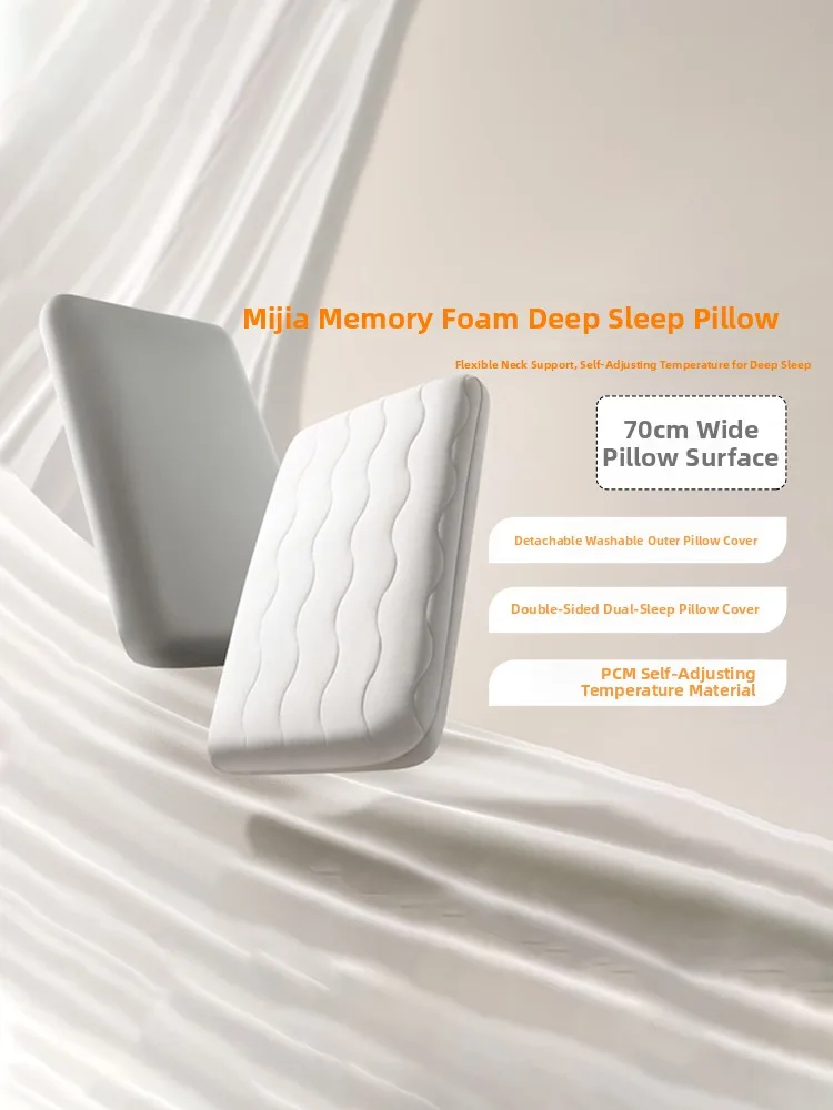 Mi Home Memory Foam Pillow Wide Sp Support Ne Protection Waable Deep Sp Health Care Rectangular aped Pillow